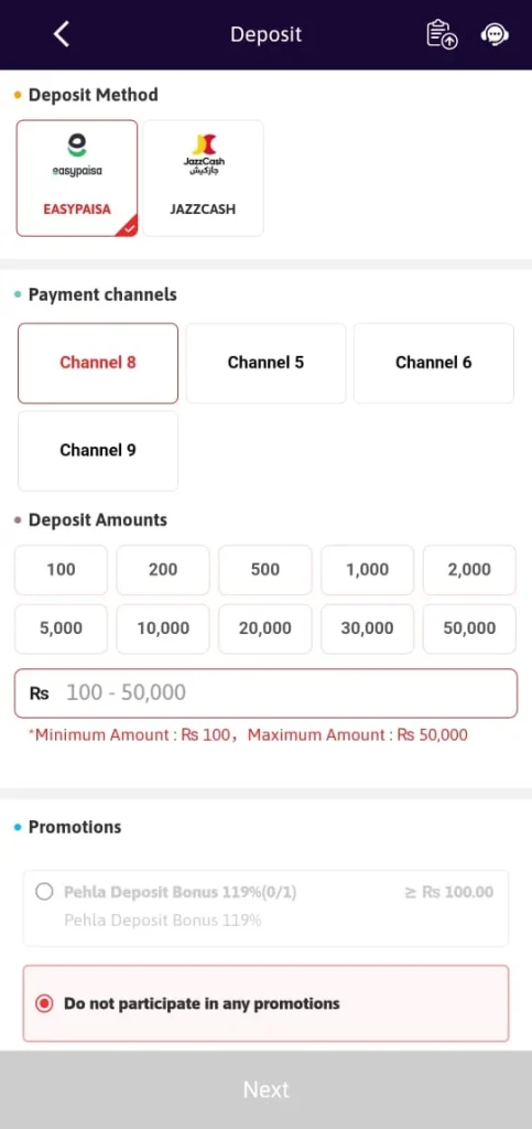 PKR Slots Deposit