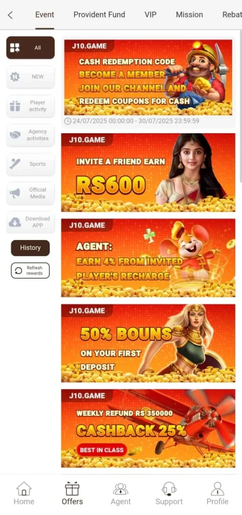 J10 Game Events
