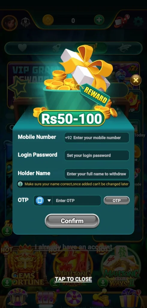 Lucky PK777 Register